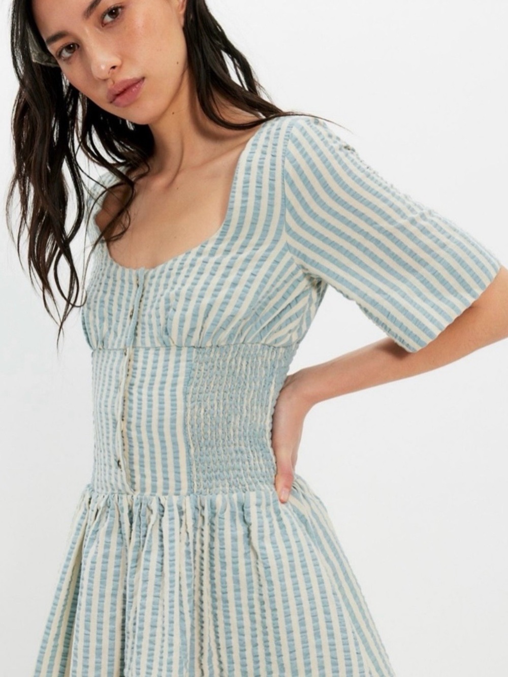 Free People Willow Romper in
Lighthouse Combo